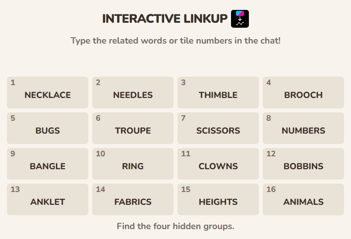 Interactive LinkUp gameplay